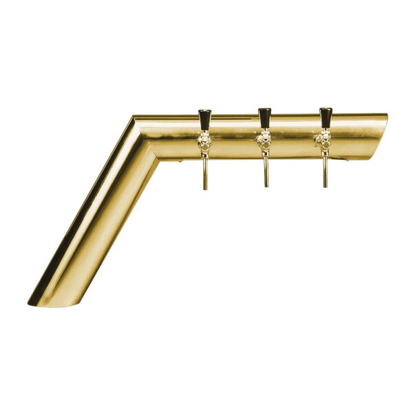Schanksäule, Modell "Lindweiler" mit Revisionsklappe oben TIN goldfarben (KRATZFESTE GOLDOPTIK), 4-leitig