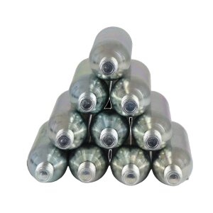 10 x Weinschutz-Argonkapsel 6,5g mit 3/8" Gewinde inkl. Werkzeug für Coravinkapsel | Länge 8,85 cm