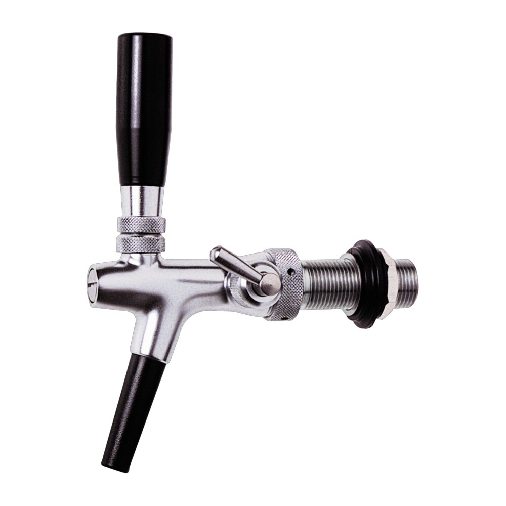Kompensator-Schanhhahn Mit Schaumtaste – Edelstahl Chrom, Zapfhahn Bier G5/8 NEU